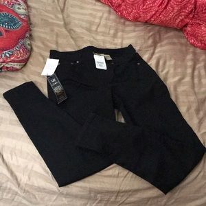 Black elastic waist pants